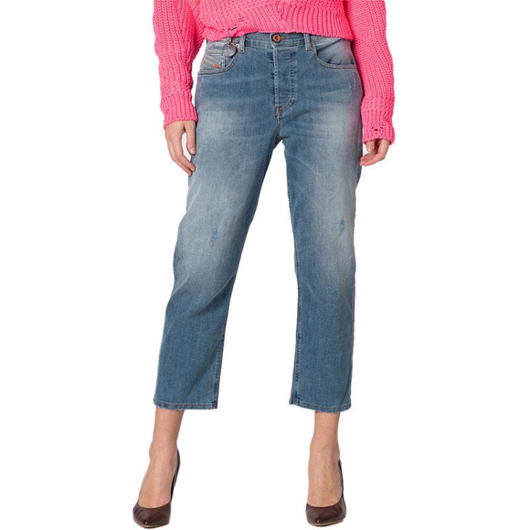 Aryel 084Yj Women's Jeans Denim Regular Straight Regular Waist Fit Pants Diesel