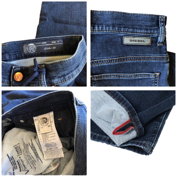 Widee 0686X Women's Jeans Denim Regular Straight Regular Waist Fit Pants Diesel