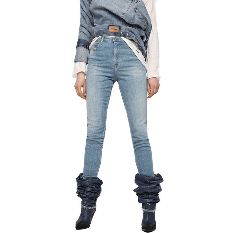 Diesel Babhila High 081Af Women's Jeans Denim Slim Skinny High Waist Fit Pants