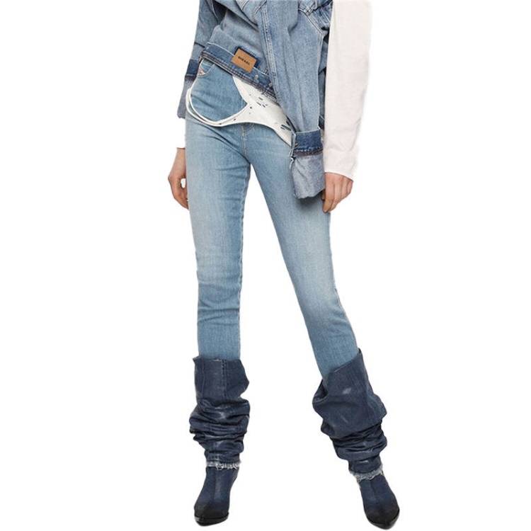 Diesel Babhila High 081Af Women's Jeans Denim Slim Skinny High Waist Fit Pants