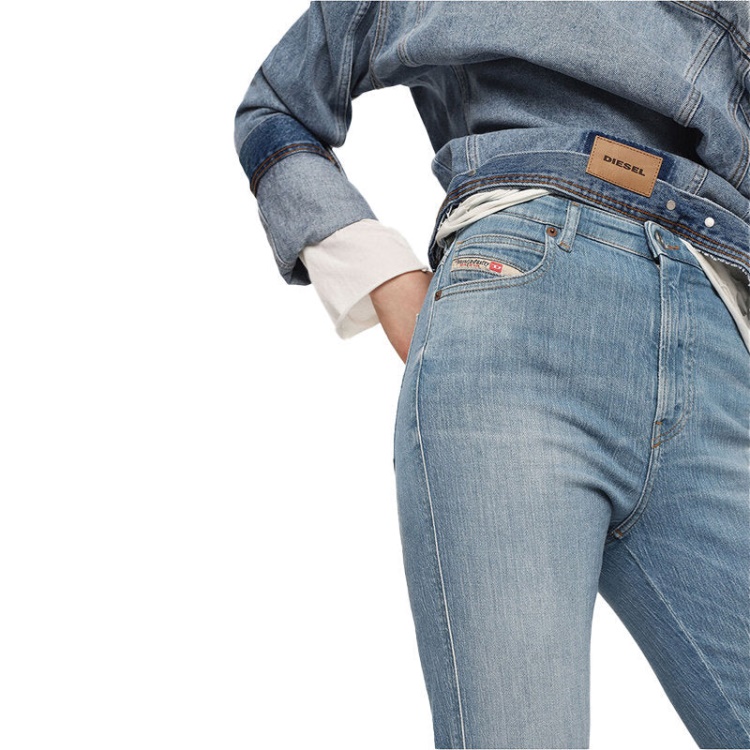 Diesel Babhila High 081Af Women's Jeans Denim Slim Skinny High Waist Fit Pants