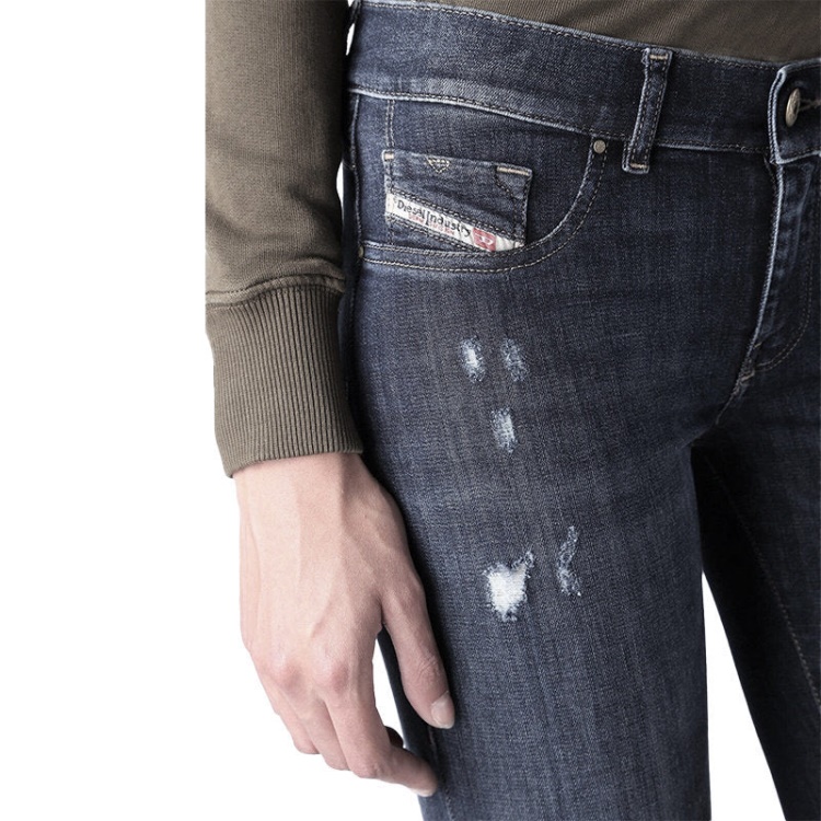 Diesel Livier 0668F Women's Jeans Super Slim Jegging Low Waist Fit Pants