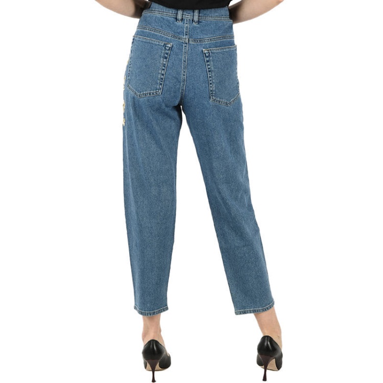 Diesel Black Gold Bg8Yq Women's Jeans Boyfriend Fit Casual Denim Embroidery Pants