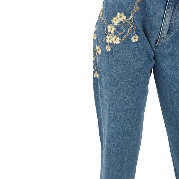 Diesel Black Gold Bg8Yq Women's Jeans Boyfriend Fit Casual Denim Embroidery Pants