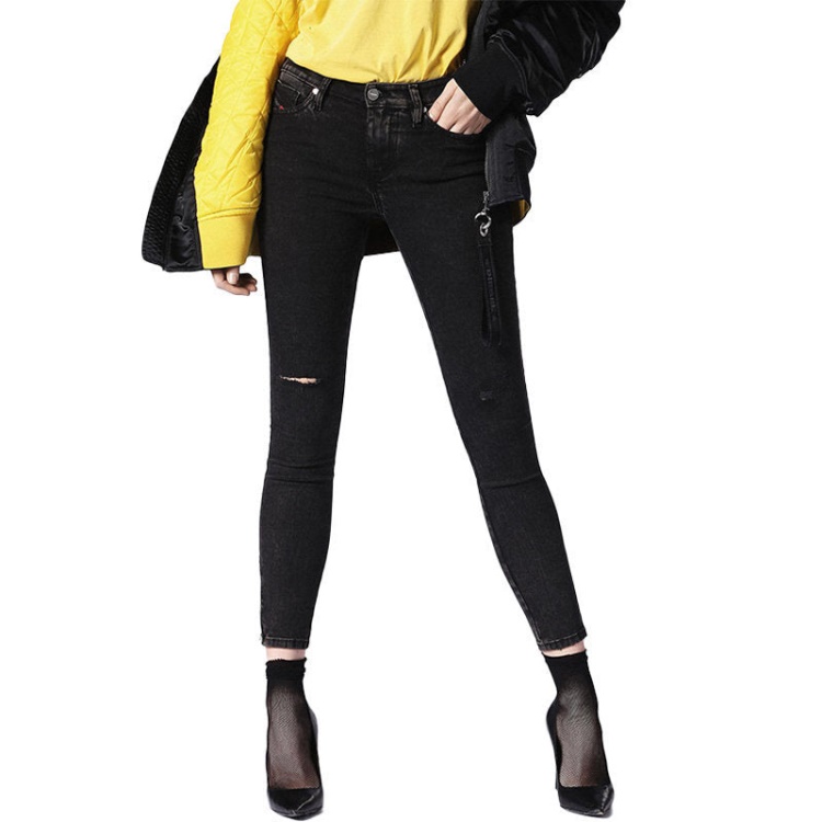 Skinzee Zip 0687G Women's Jeans Super Slim Skinny Regular Waist Fit Pants Diesel