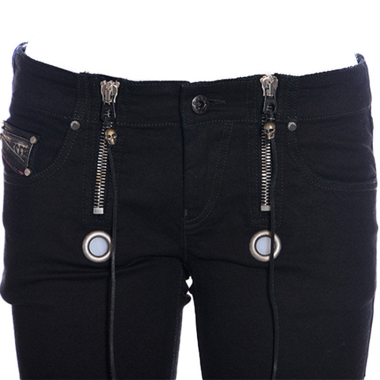 Grupee 0608S Women's Sweat Jogg Jeans Stretch Skinny Fit Denim Pants Diesel