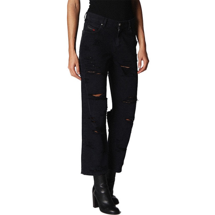 Diesel Niclah 084Nz Women's Jeans Denim Regular Straight High Waist Fit Pants