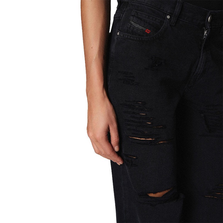 Diesel Niclah 084Nz Women's Jeans Denim Regular Straight High Waist Fit Pants