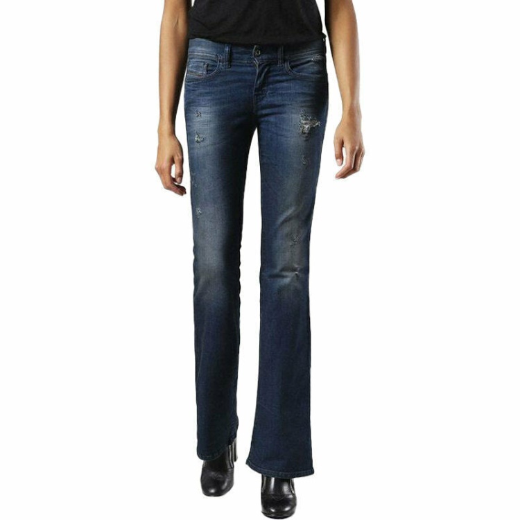 Lowleeh 0857C Women's Jeans Denim Stretch Slim Bootcut Low Waist Fit Pants Diesel