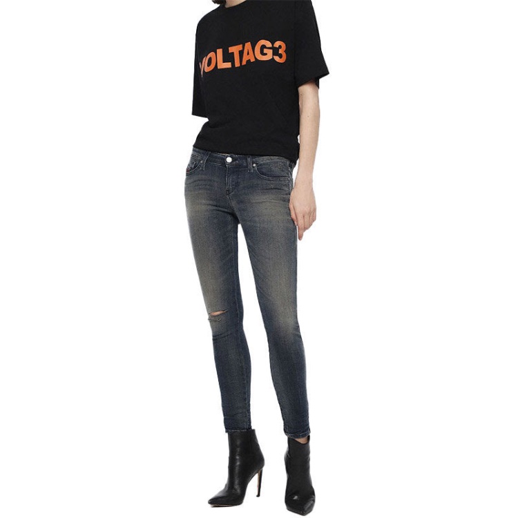 Diesel Skinzee Low Zip 084Xf Women's Jeans Super Slim Skinny Low Waist Fit Pants