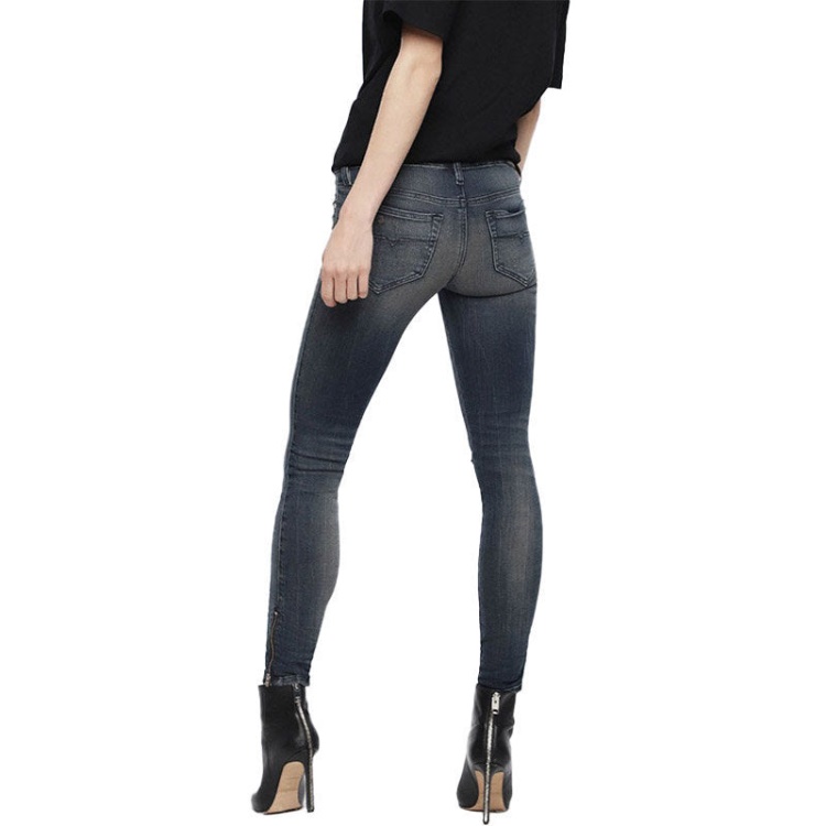 Diesel Skinzee Low Zip 084Xf Women's Jeans Super Slim Skinny Low Waist Fit Pants