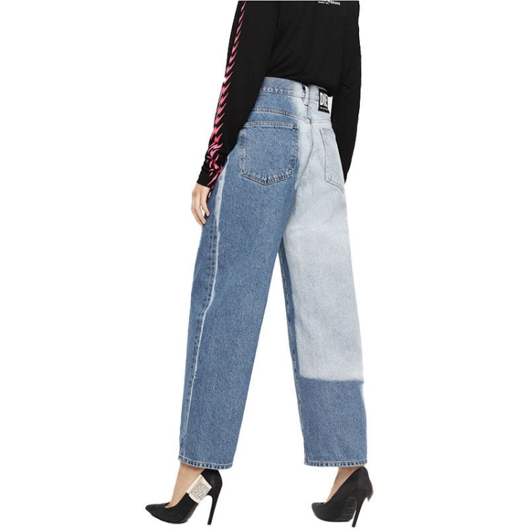 Widee 0077V Women's Jeans Denim Regular Straight High Waist Fit Pants Diesel