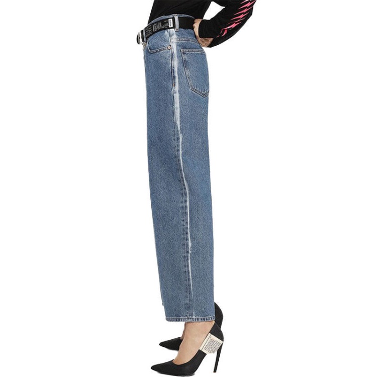 Widee 0077V Women's Jeans Denim Regular Straight High Waist Fit Pants Diesel