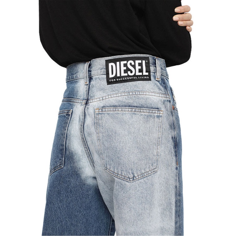 Widee 0077V Women's Jeans Denim Regular Straight High Waist Fit Pants Diesel