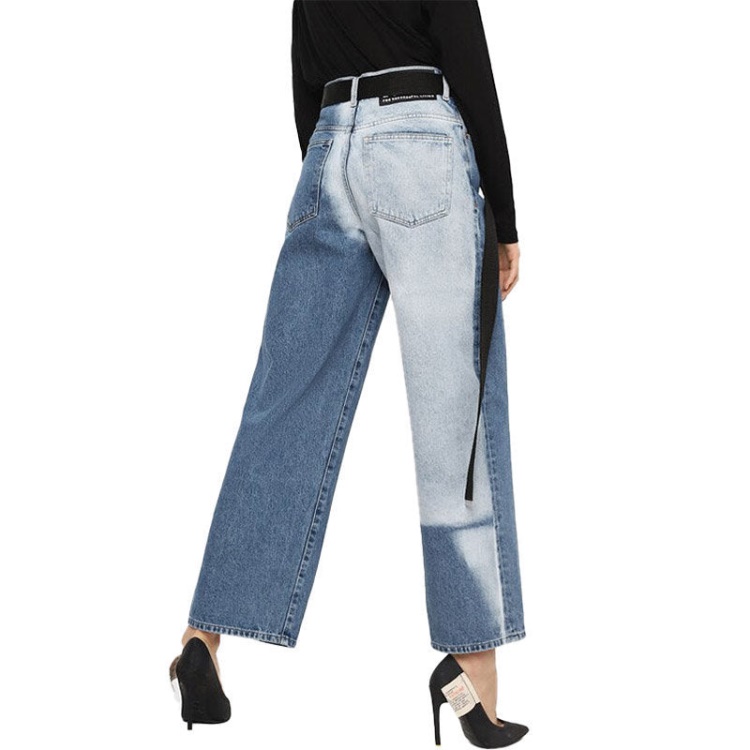 Widee 0077V Women's Jeans Denim Regular Straight High Waist Fit Pants Diesel