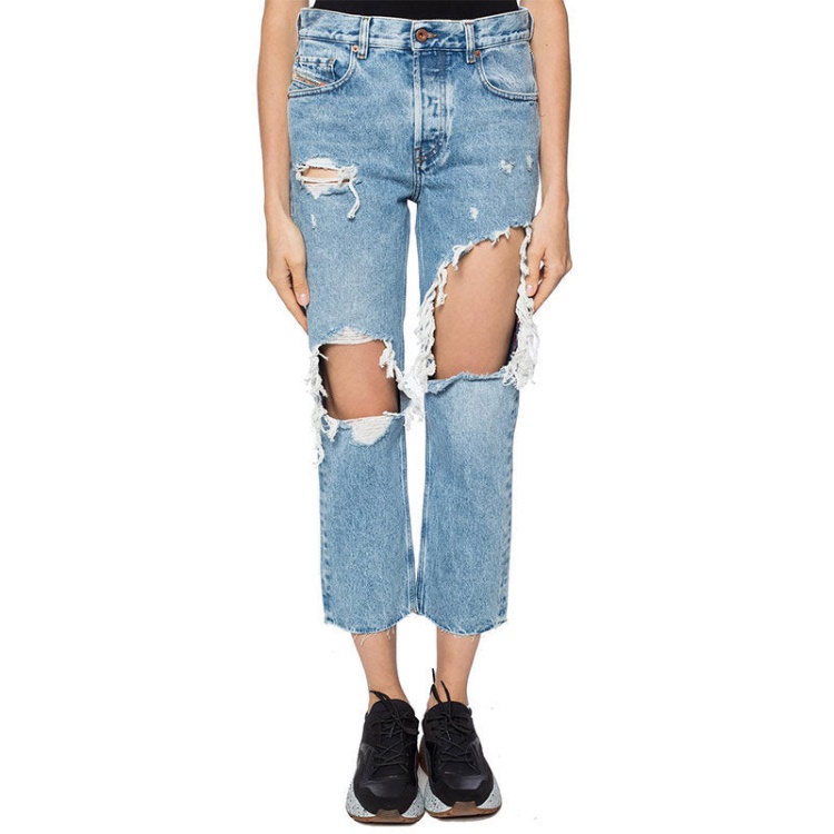 Diesel Aryel 0076N Women's Jeans Denim Regular Straight Regular Waist Fit Pants