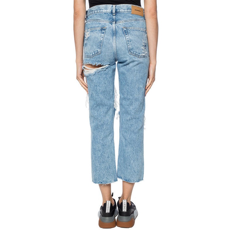 Diesel Aryel 0076N Women's Jeans Denim Regular Straight Regular Waist Fit Pants