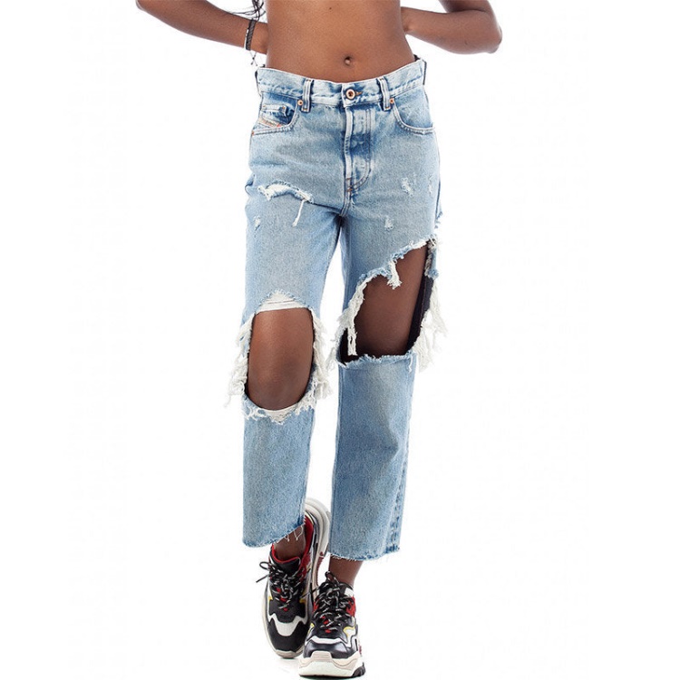 Diesel Aryel 0076N Women's Jeans Denim Regular Straight Regular Waist Fit Pants