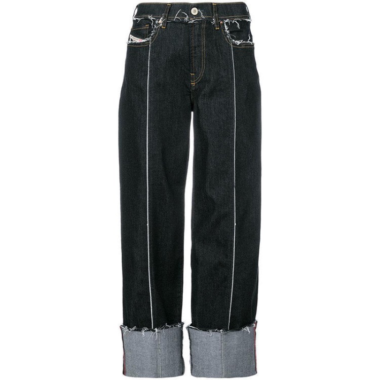 Widee F 0699G Women's Jeans Denim Regular Straight High Waist Fit Pants Diesel