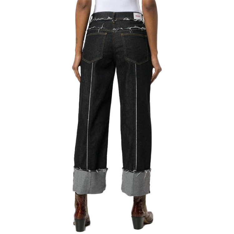 Widee F 0699G Women's Jeans Denim Regular Straight High Waist Fit Pants Diesel