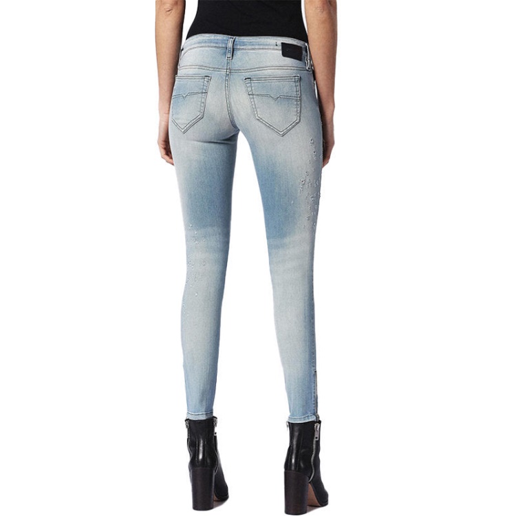 Diesel Skinzee Low Zip 084Px Women's Jeans Super Slim Skinny Low Waist Fit Pants