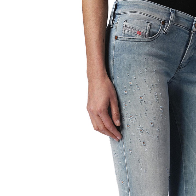 Diesel Skinzee Low Zip 084Px Women's Jeans Super Slim Skinny Low Waist Fit Pants